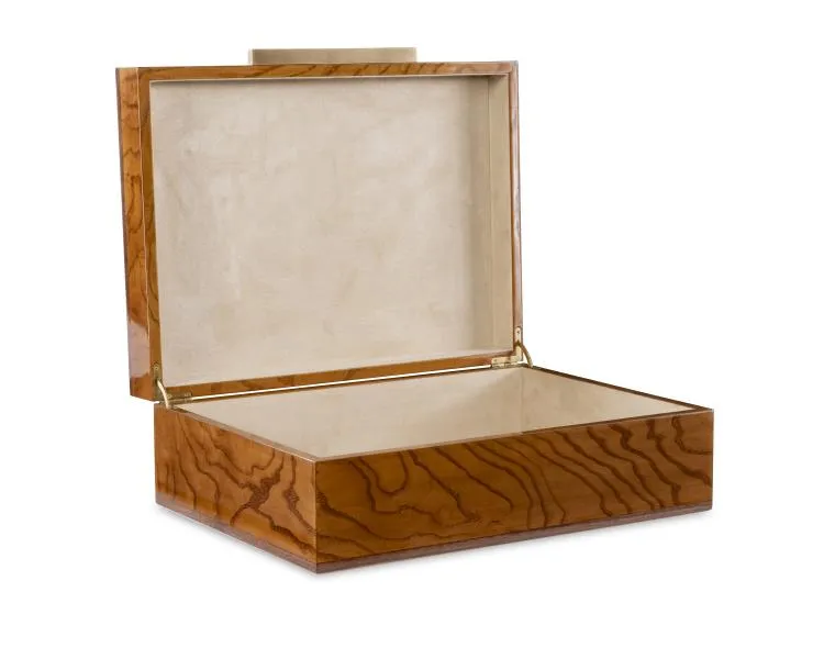 Maitland Smith Walnut Brass scatola noce ottone feltro