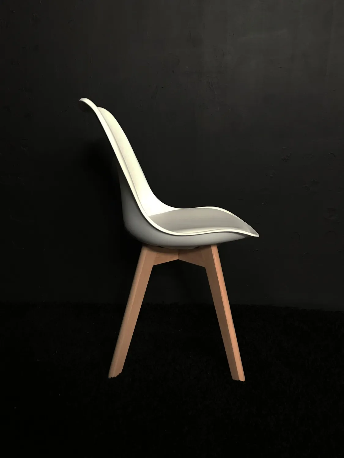 XLAB Design White set 4 sedie bianche seduta imbottita
