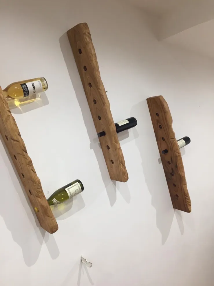 XLAB Design Wine Rack portabottiglie parete legno 4 pezzi