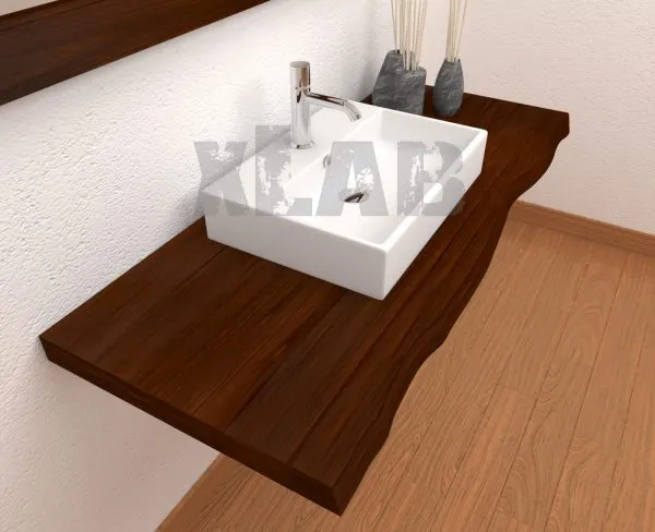XLAB Denise piano lavabo legno massello rustico