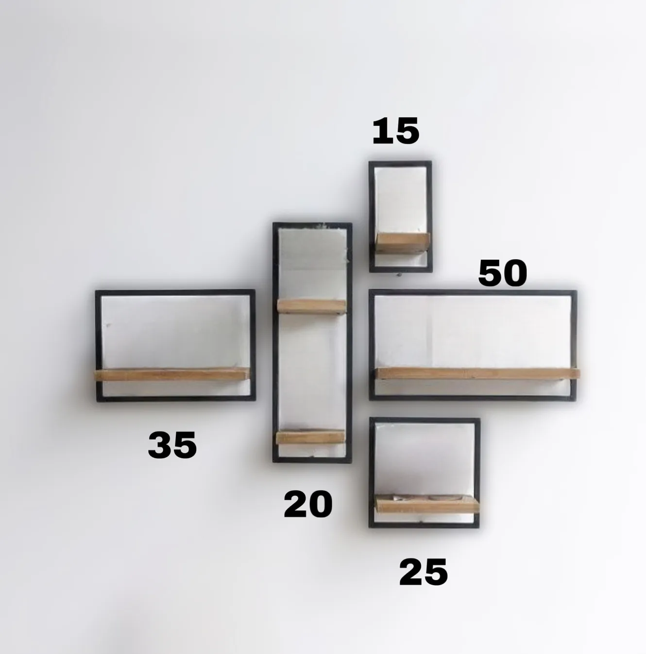 XLAB Design mensole da cucina legno ferro 5 pezzi industriale