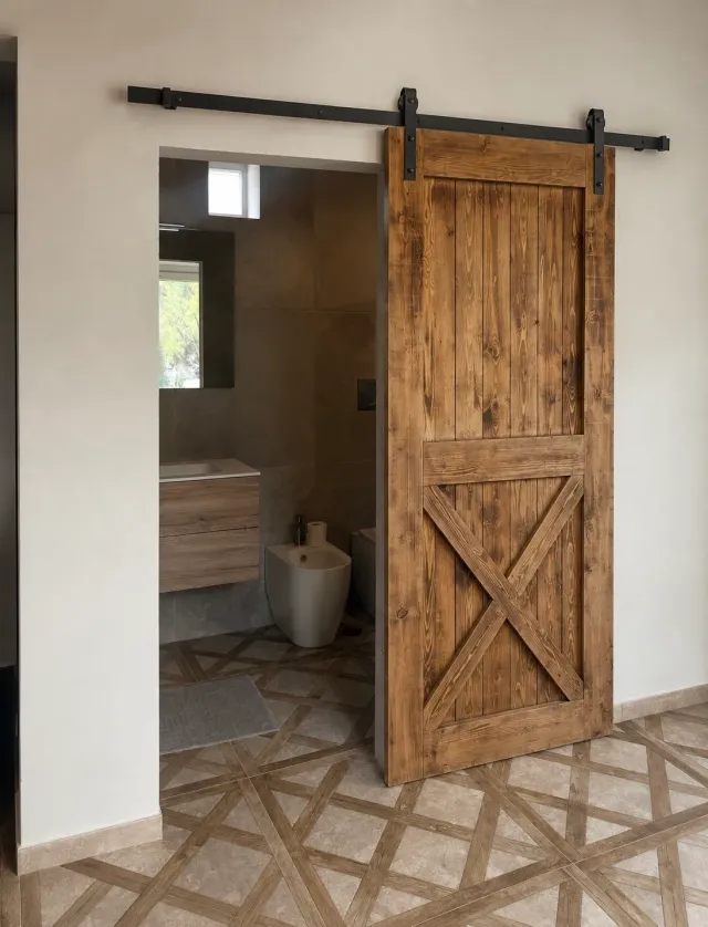 XLAB Design Manuel porta scorrevole legno rovere bruciato