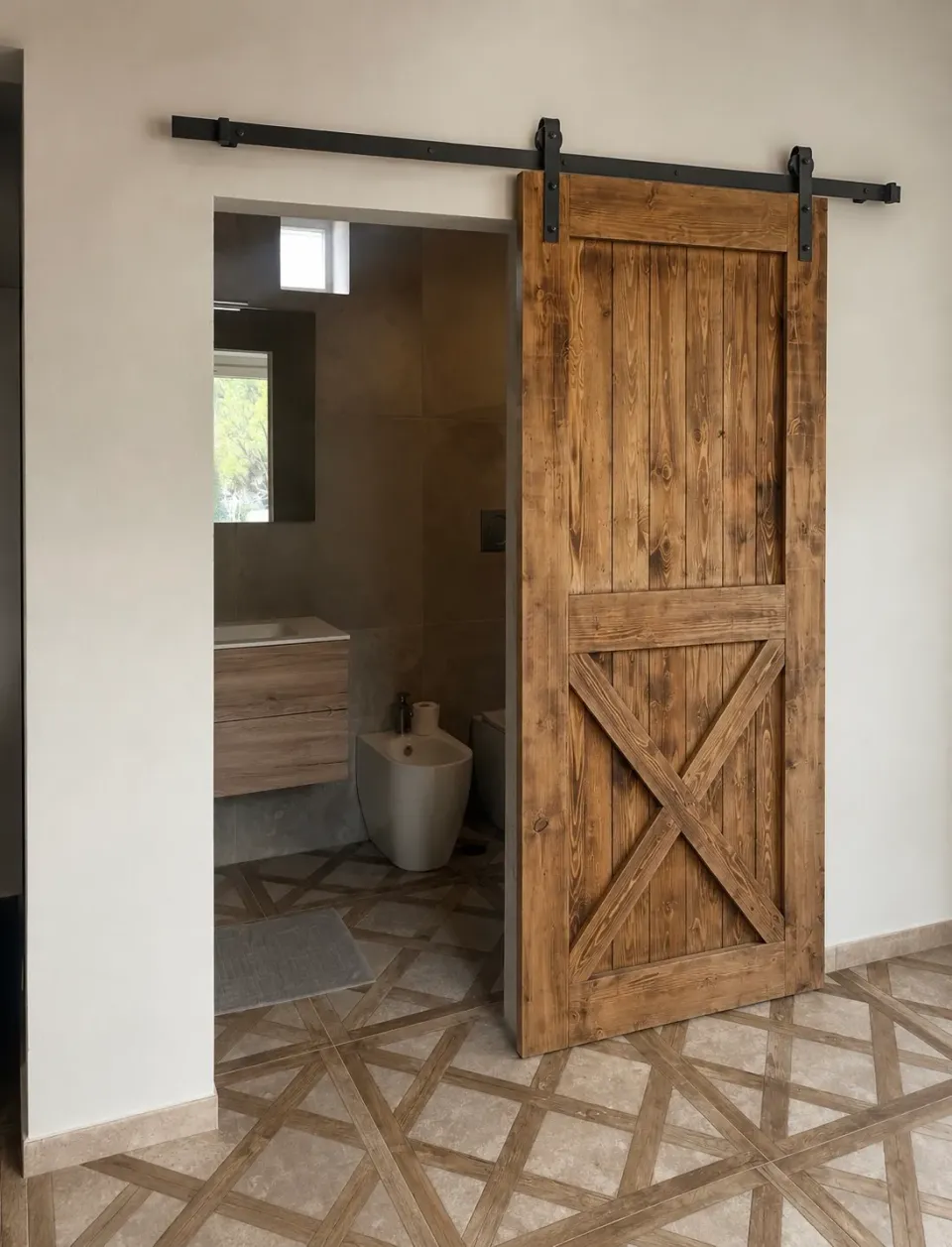 XLAB Design Manuel porta scorrevole legno rovere bruciato