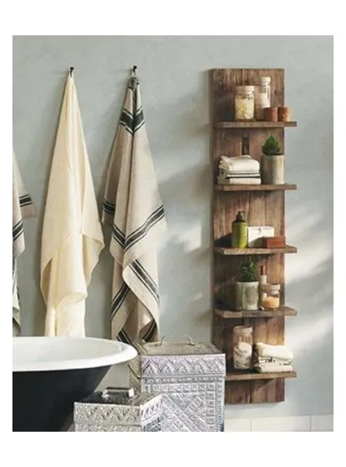 XLAB Design Oscar mensola bagno legno invecchiato vintage