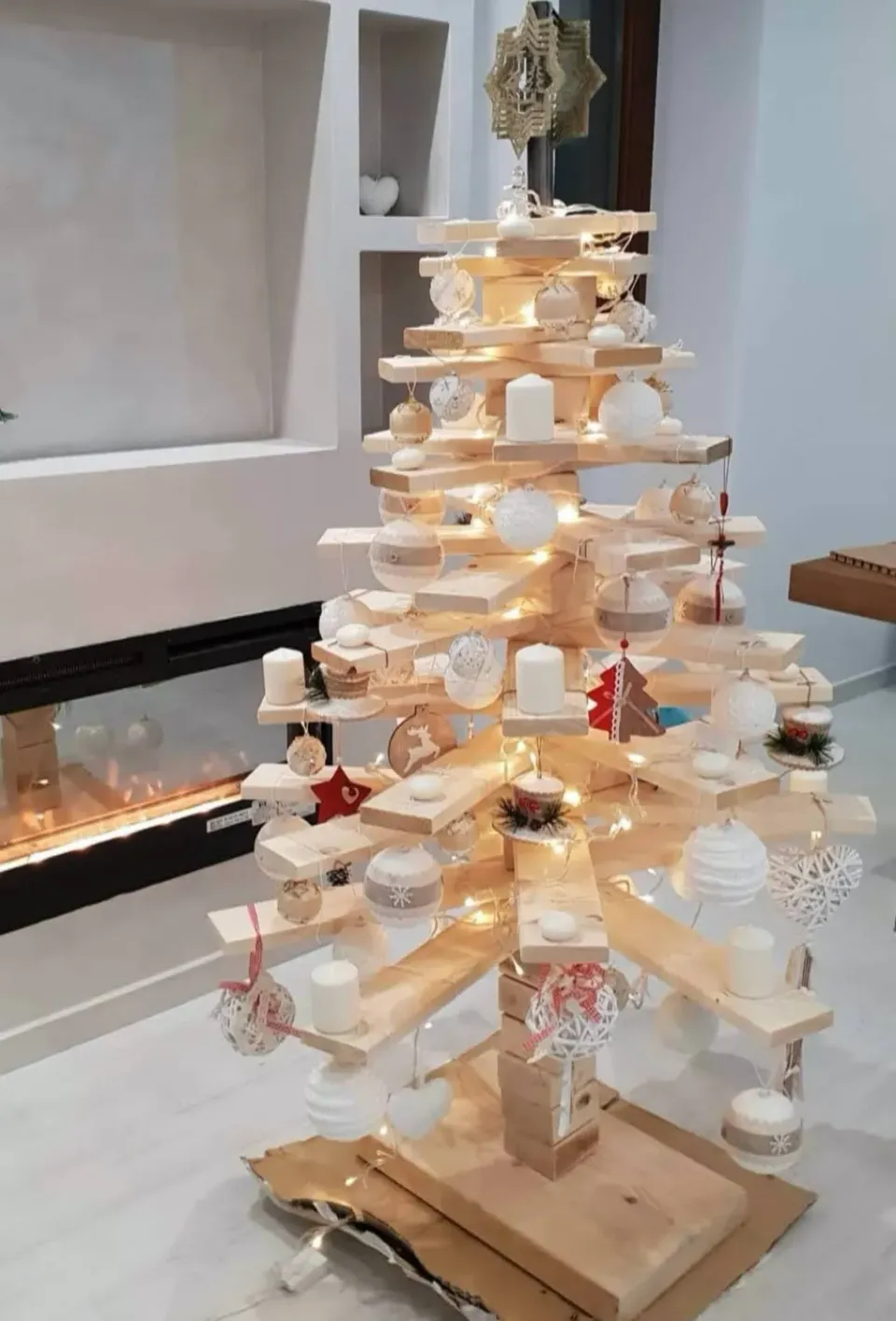 XLAB Design albero di Natale legno H 130 design rami