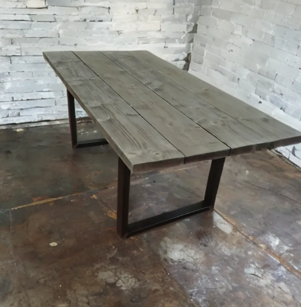 XLAB Design Industrial Tavolo Legno Ferro 200x90 Larice