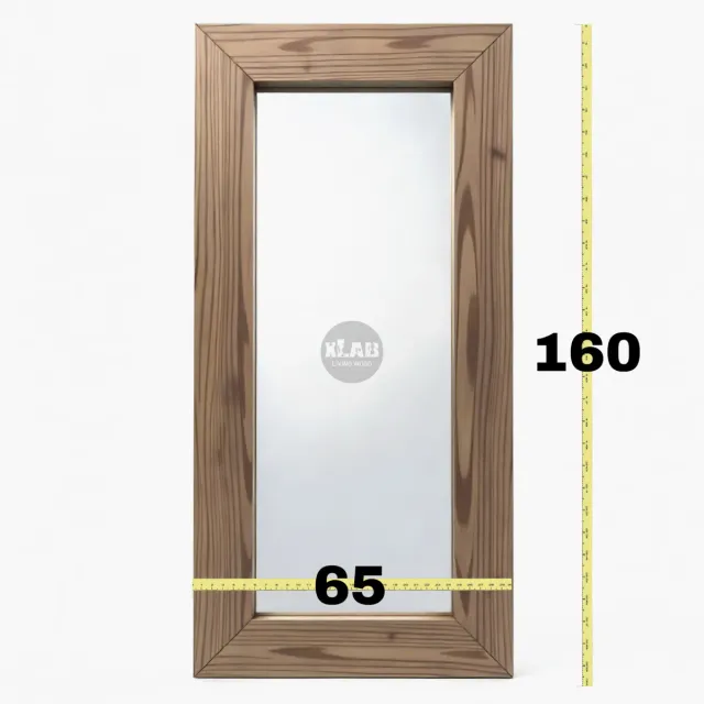 XLAB Design specchio cornice legno massello 65x160 artigianale