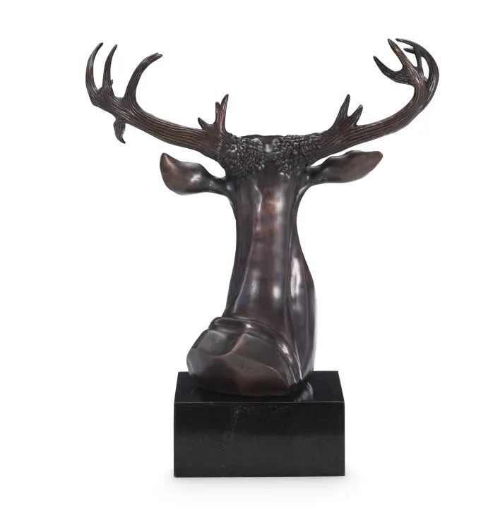Maitland Smith Stag scultura cervo ottone 48 cm