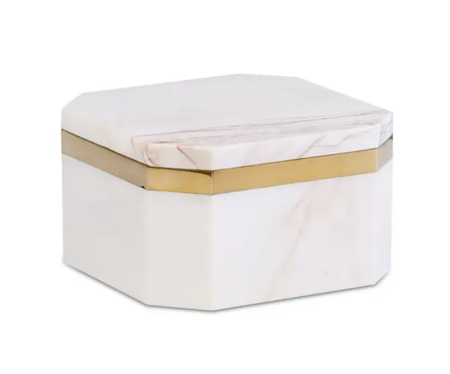 Maitland Smith Andros scatola marmo ottone piccola