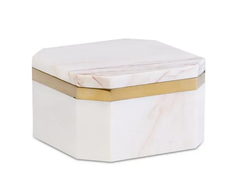 Maitland Smith Andros scatola marmo ottone piccola