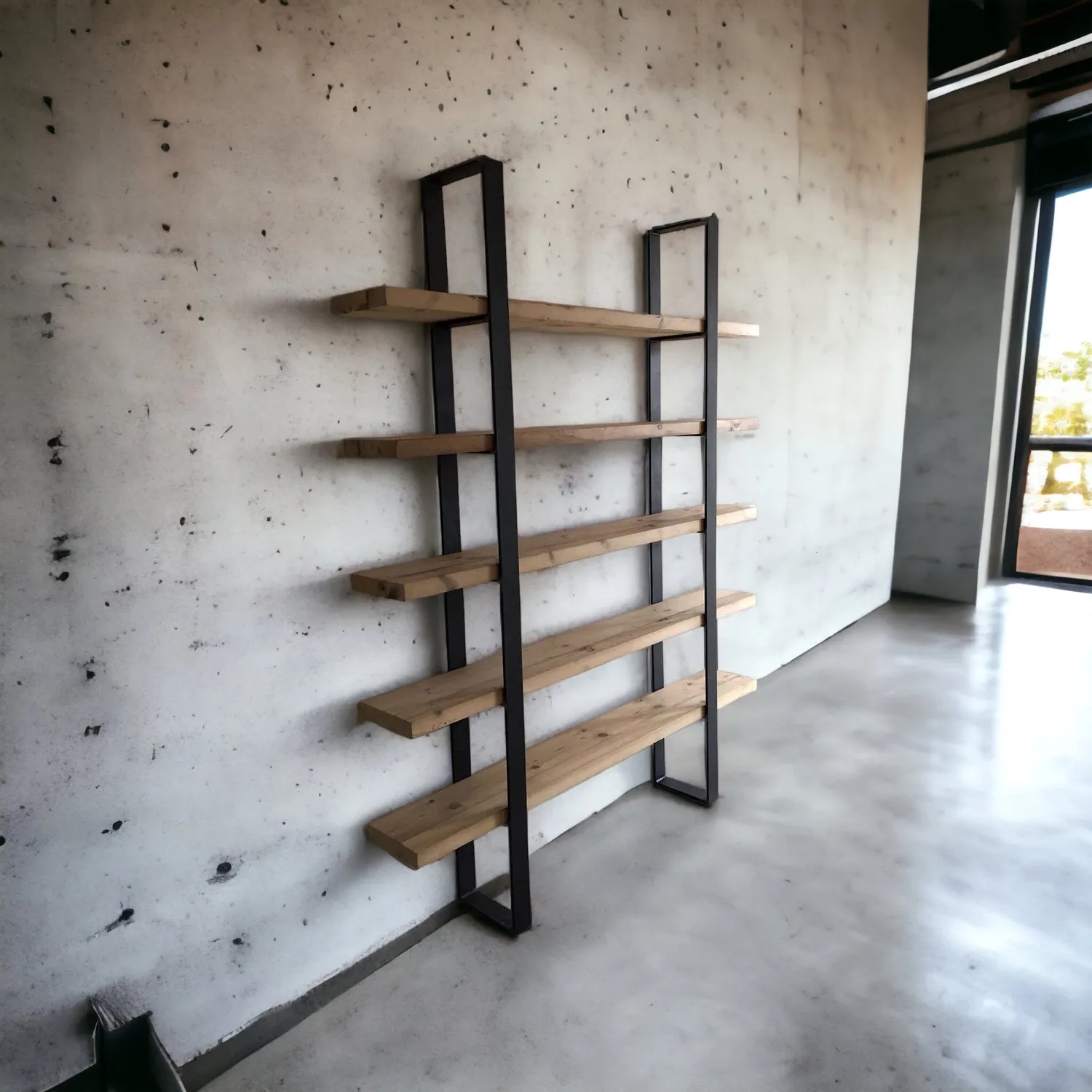 XLAB Design Merlino libreria ferro legno 150x200 industrial