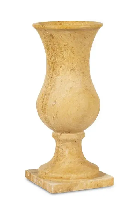 Maitland Smith Jaisalmer vaso marmo giallo 45,7 cm