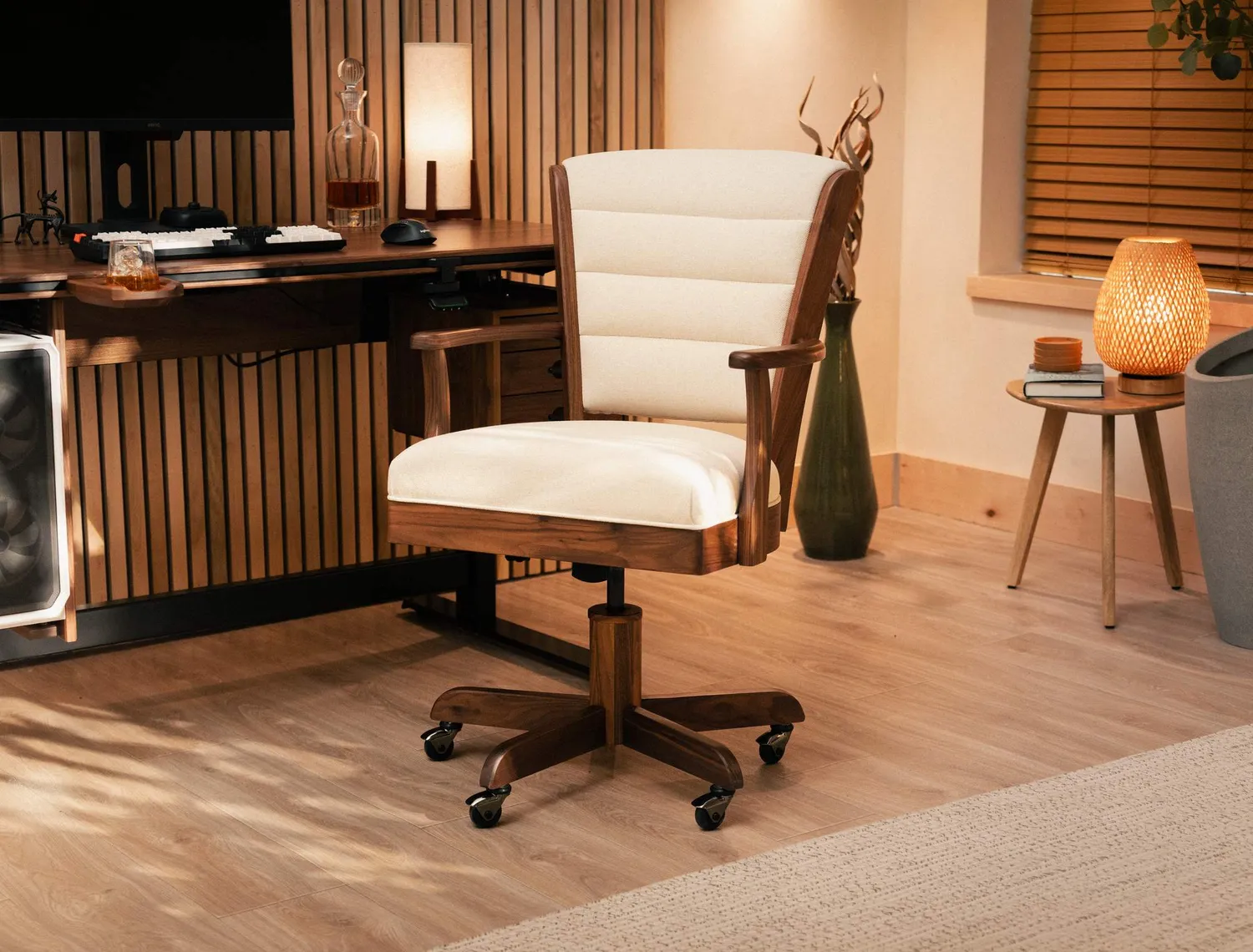 Wyrmwood Modular Desk Office Chair sedia ufficio legno massello
