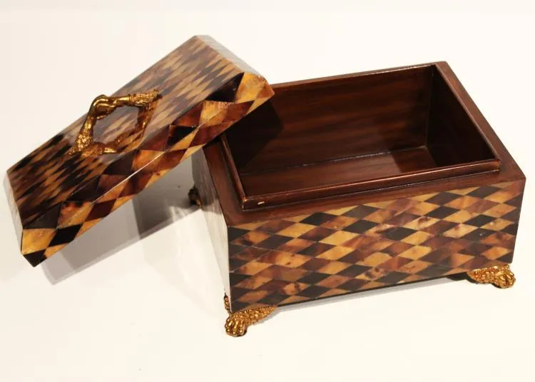 Maitland Smith Harlequin Box scatola ottone rombi