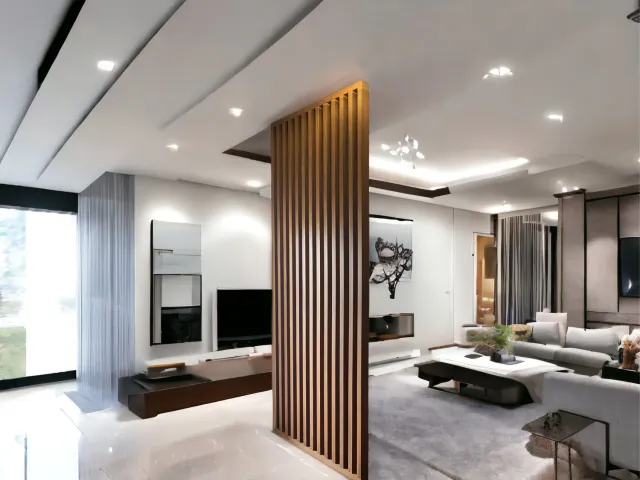 XLAB Design divisorio listelli legno rovere L 130 cm