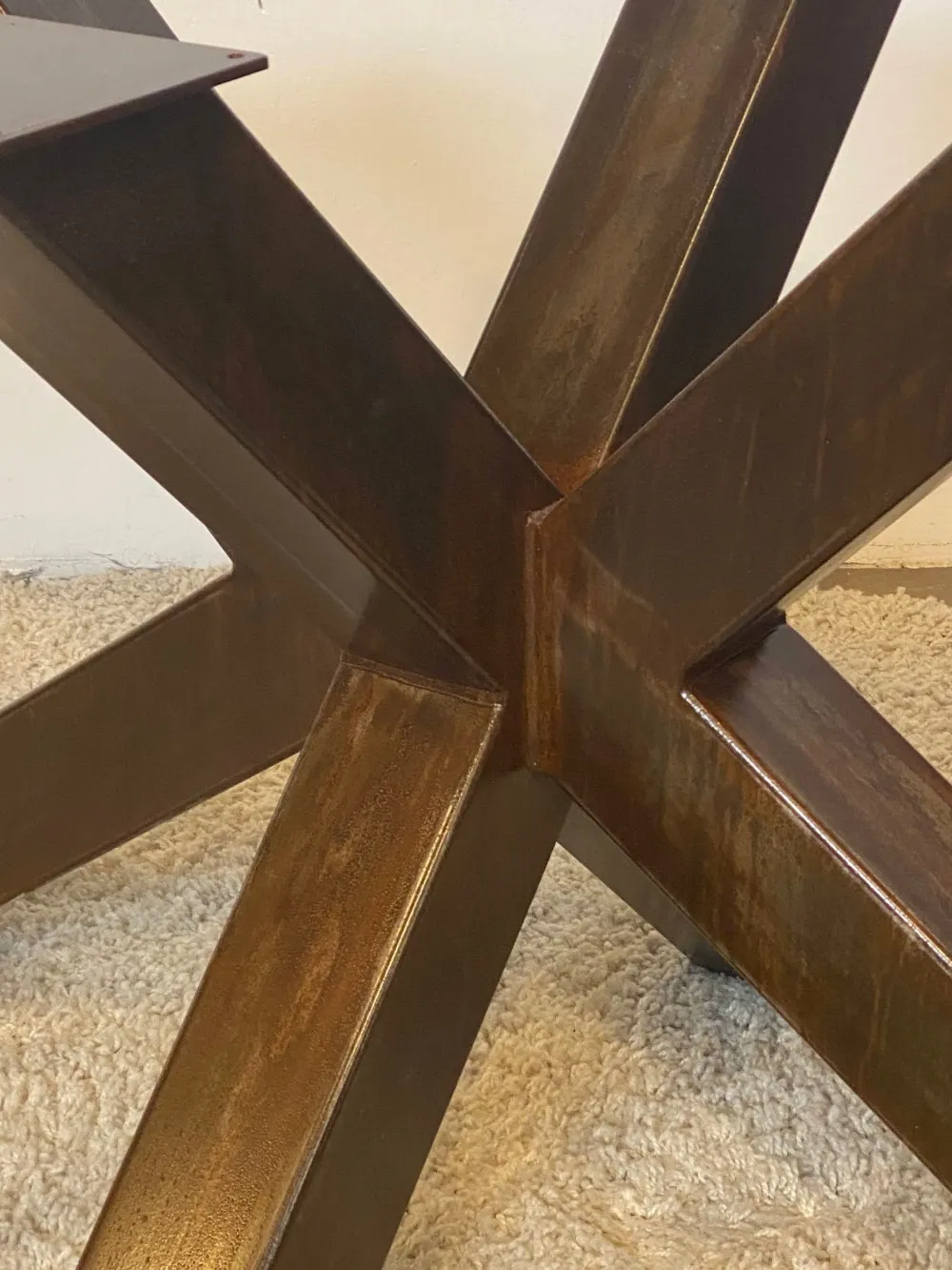 XLAB Design Cavour gamba stella tavolo ferro ruggine