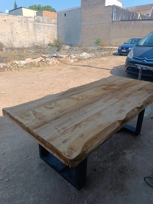 Sicily Wood Maker 200x100xh75 tavolo rustico industriale