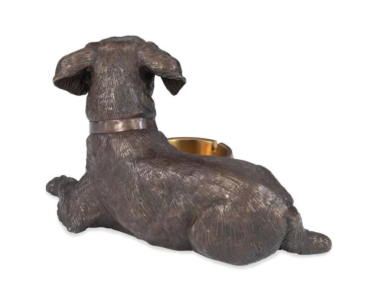 Maitland Smith Labrador portacarte ottone bronzo 38,9 cm