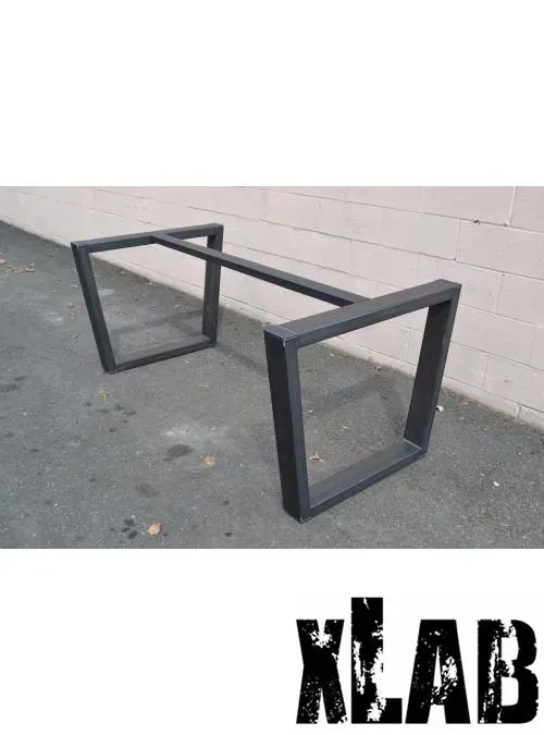 XLAB Design Wright basi tavolo ferro grezzo trapezio