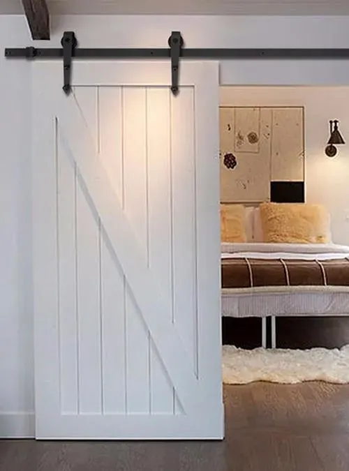 XLAB Design Agnes porta scorrevole bianca granaio binario