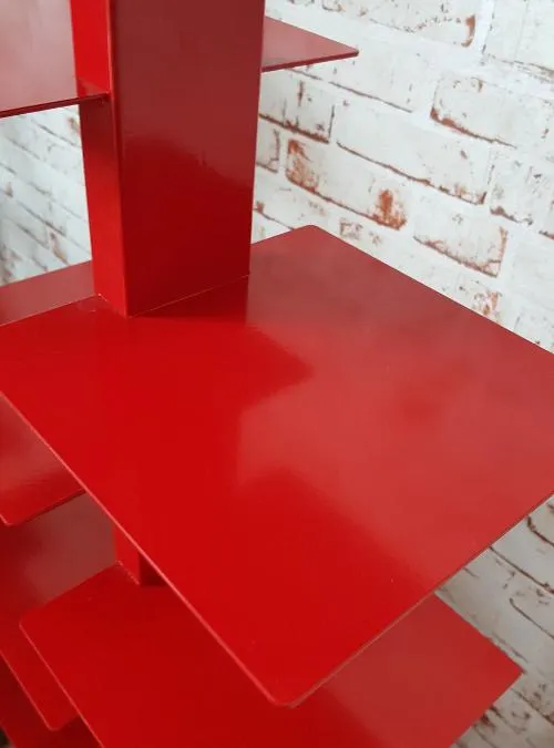 XLAB Design Darwin Libreria Colonna Verticale Rossa in Ferro