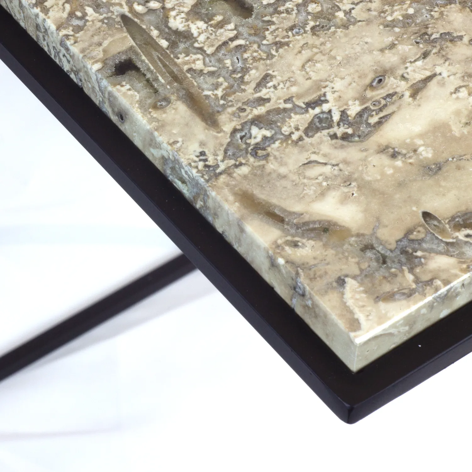 Stilts FramE Tavolino Travertino Fossil