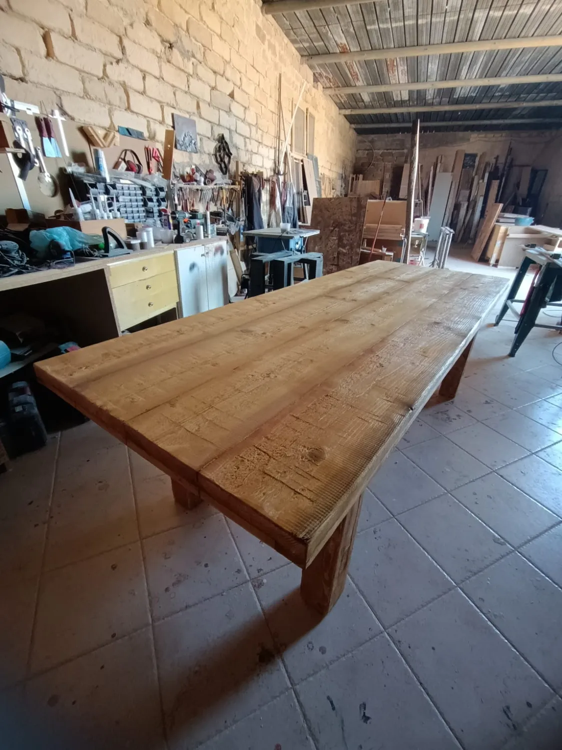 Sicily Wood Maker 200x100xh75 tavolo rustico industriale