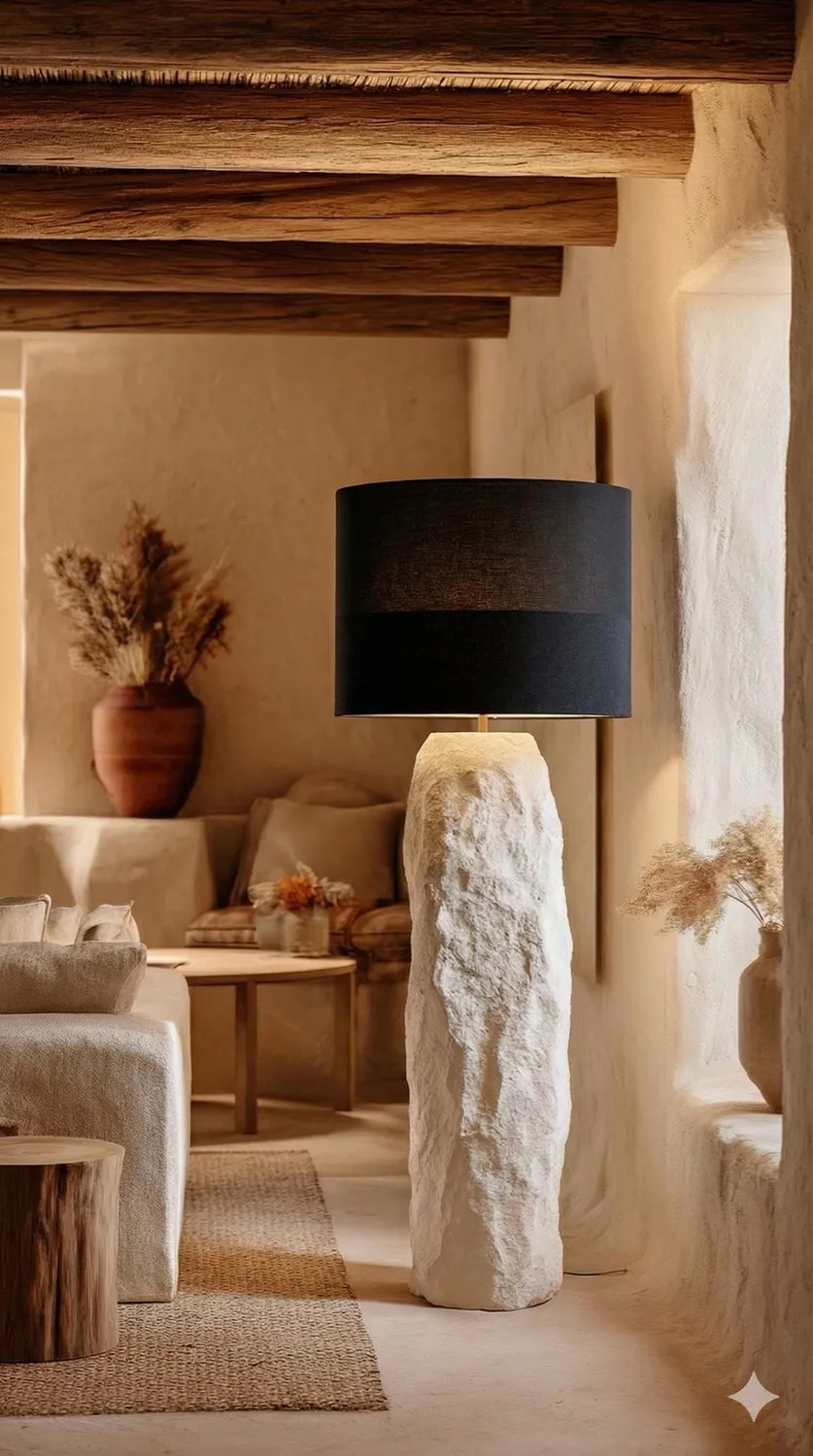 XLAB Design Lithos Large lampada terra effetto roccia