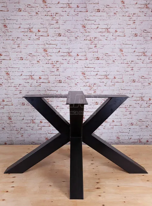 XLAB Design Paderno gamba tavolo centrale nera 100x100