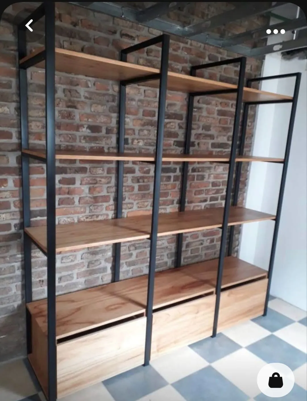 Sicily Wood Maker libreria 5 mensole 100x25 h240 legno massello
