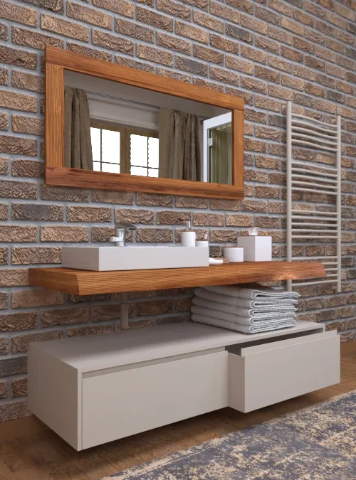 XLAB Design Florida mobile bagno larice 2 cassetti