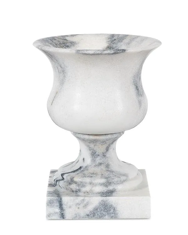 Maitland Smith Ambaji vaso marmo bianco 45 cm