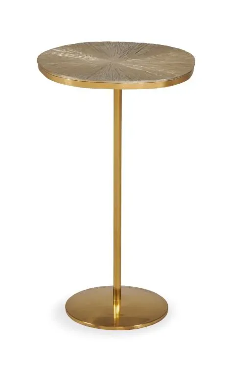 Maitland Smith Textured tavolino d'appoggio ottone satinato