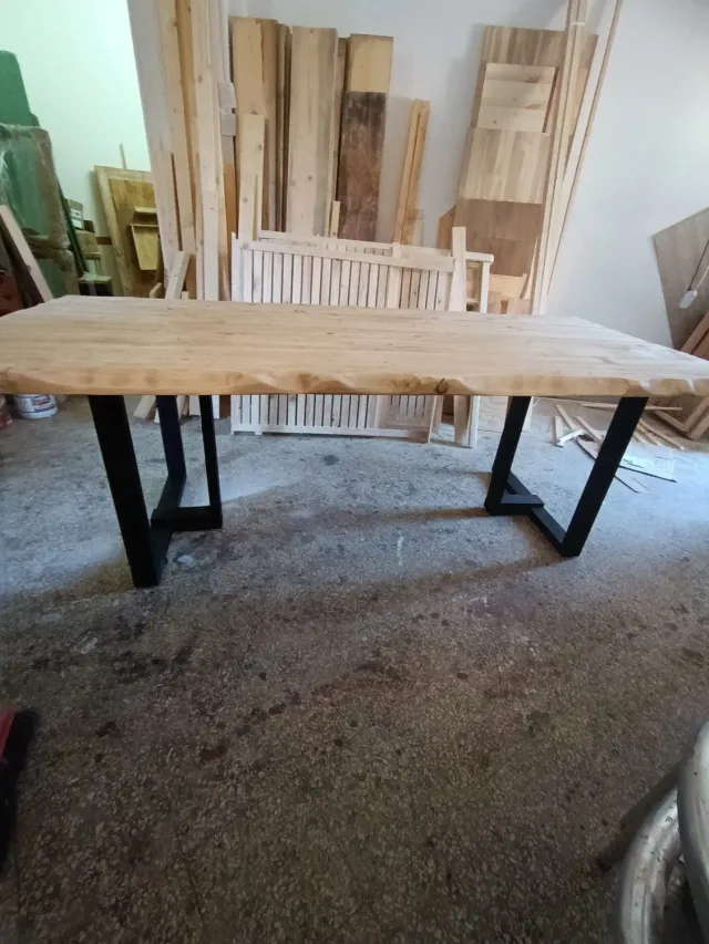 Sicily Wood Maker piano tavolo grezzo 200x80x5