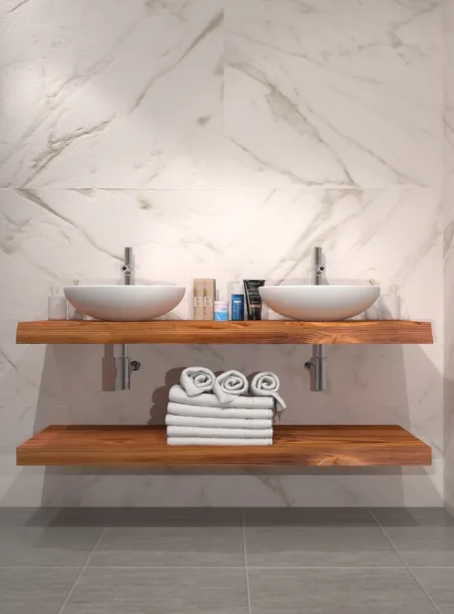 XLAB Design Polly doppio top bagno legno massello larice