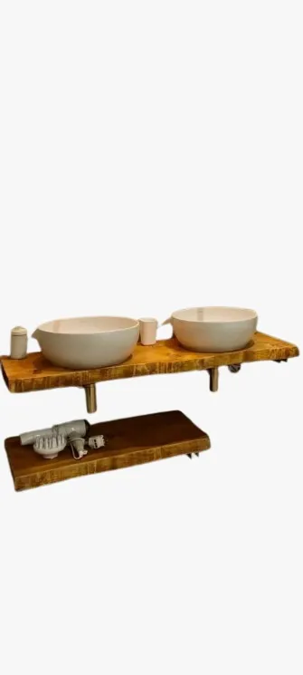 Sicily Wood Maker mensola bagno 100x40x5 legno