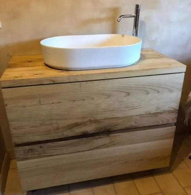 XLAB Design Penelope mobile bagno terra 80x50 castagno olio