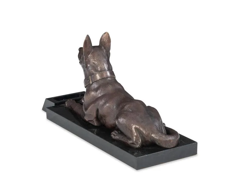 Maitland Smith German Shepherd portabiglietti ottone