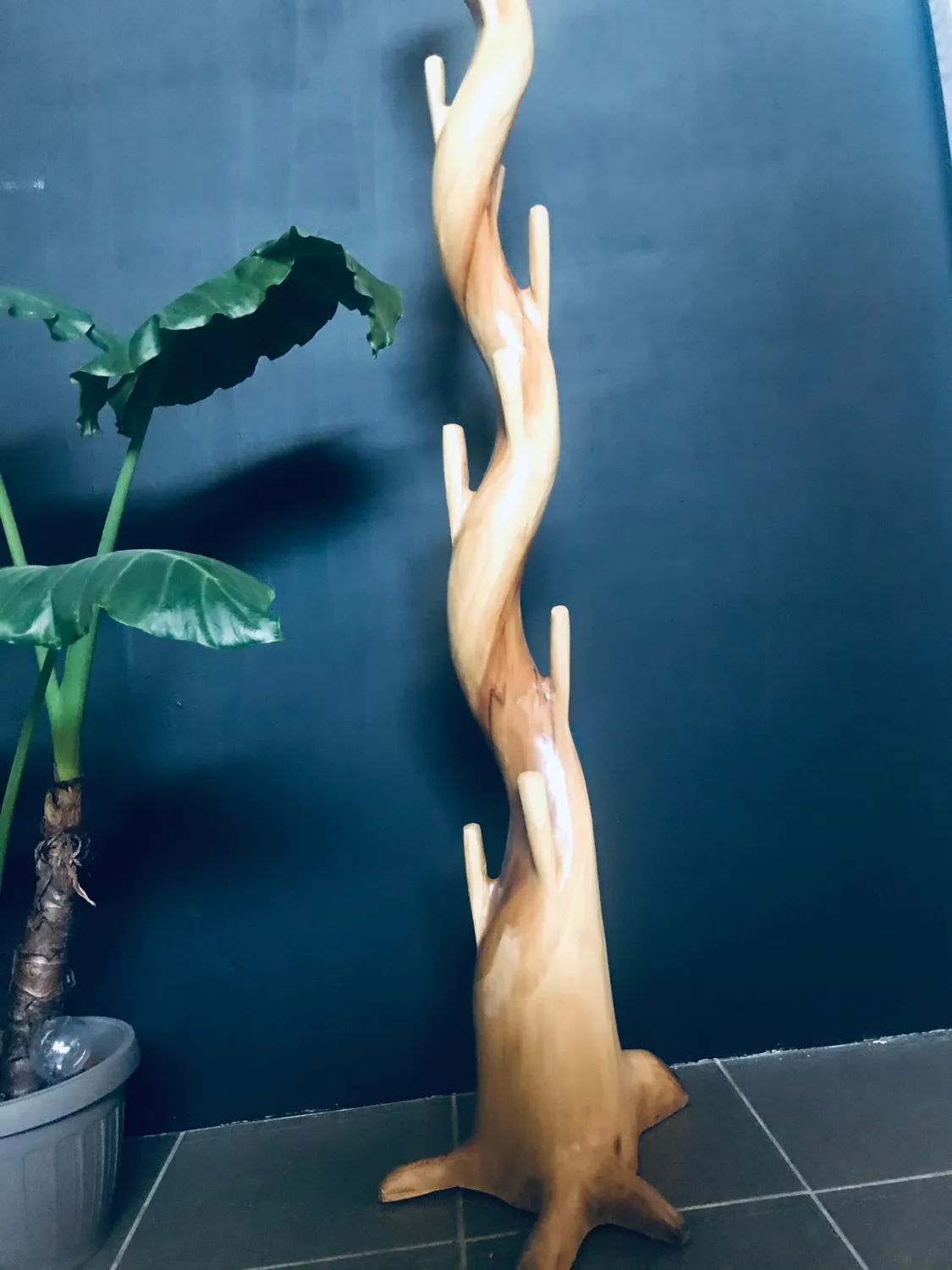 XLAB Design Arbol appendiabiti da terra legno teak