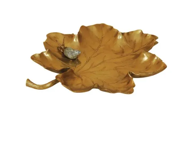 Maitland Smith Leaf svuotatasche ottone foglia