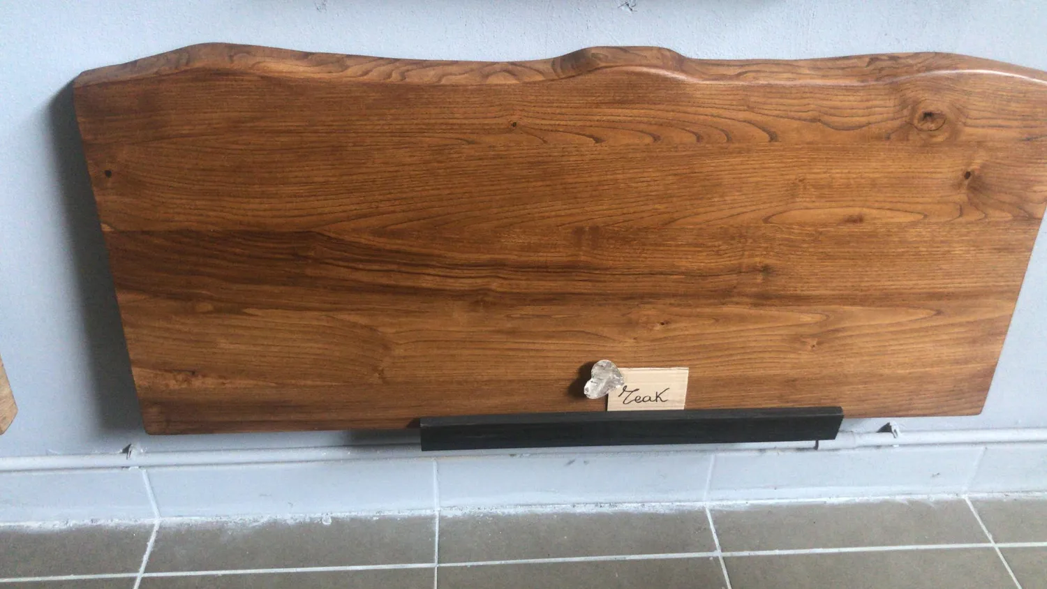 XLAB Design mensola bagno teak 100x50 cm bordo rustico