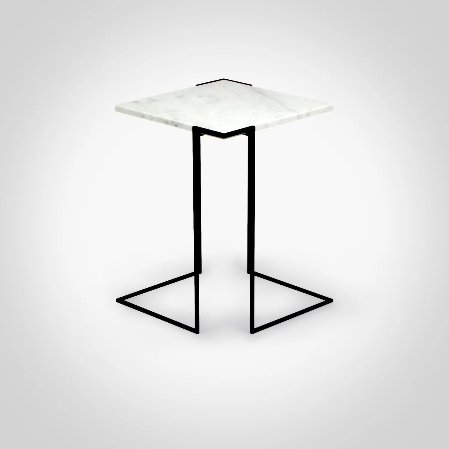 Stilts GravitY tavolo marmo Carrara 37x37 minimal