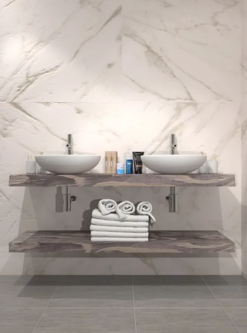 XLAB Design Polly doppio top bagno legno massello larice