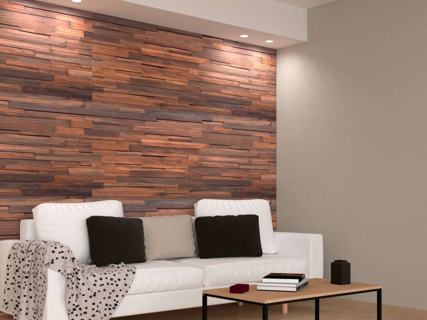 XLAB Design Noce pannello parete legno 100x100 recupero