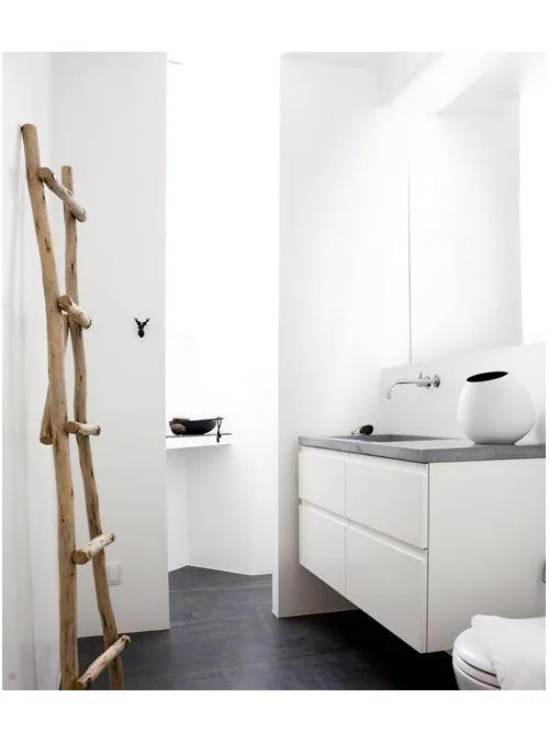 XLAB Design Fagiolina scaletta bagno legno castagno