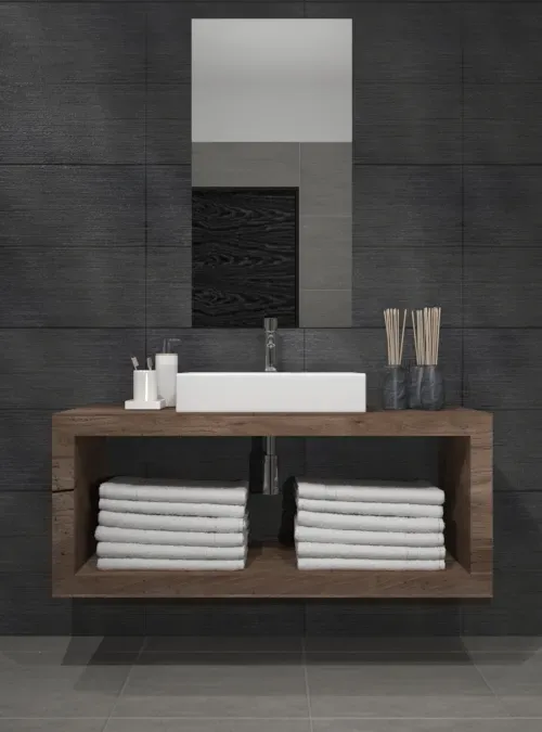 XLAB Design Ida mobile bagno sospeso castagno vano giorno