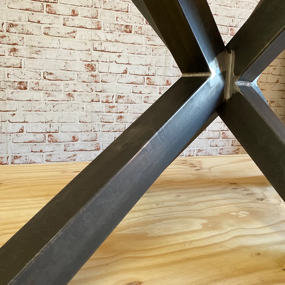 XLAB Design Gamba Tavolo Stella Centrale Ferro 80x80 mm
