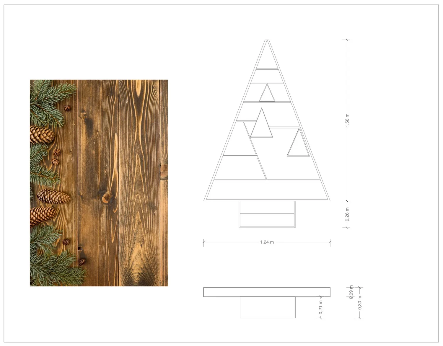XLAB Design Albero Natale Legno Ecosostenibile Artigianale