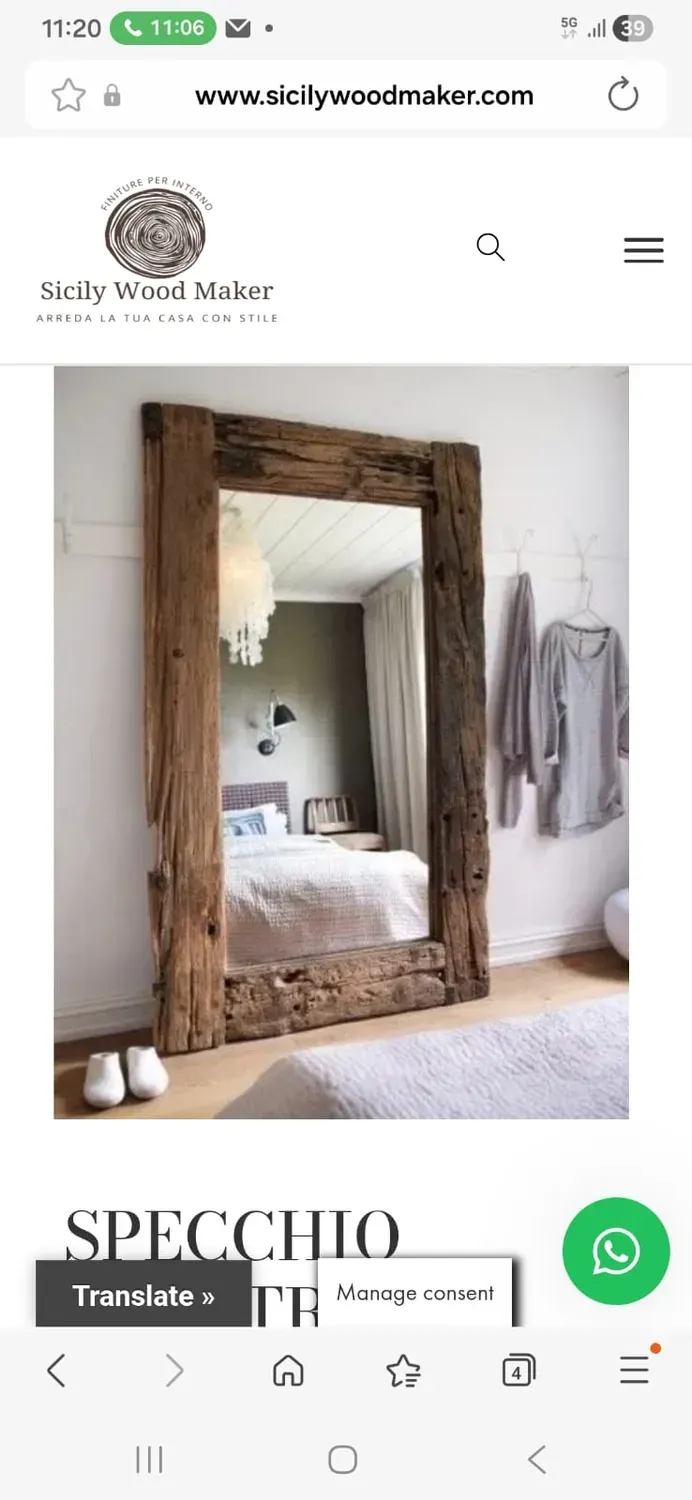 Sicily Wood Maker Cornice 50x70 in legno massello