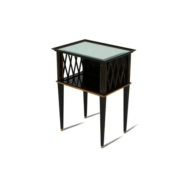 Maitland Smith Noir tavolino specchio nero
